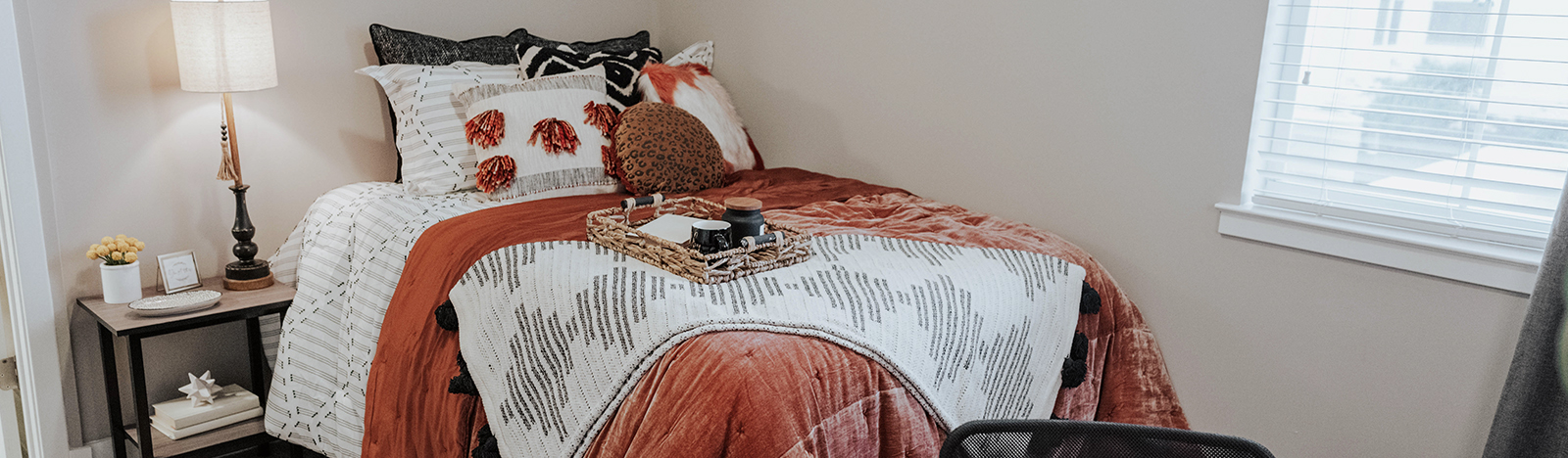 Furnished apartment bedroom